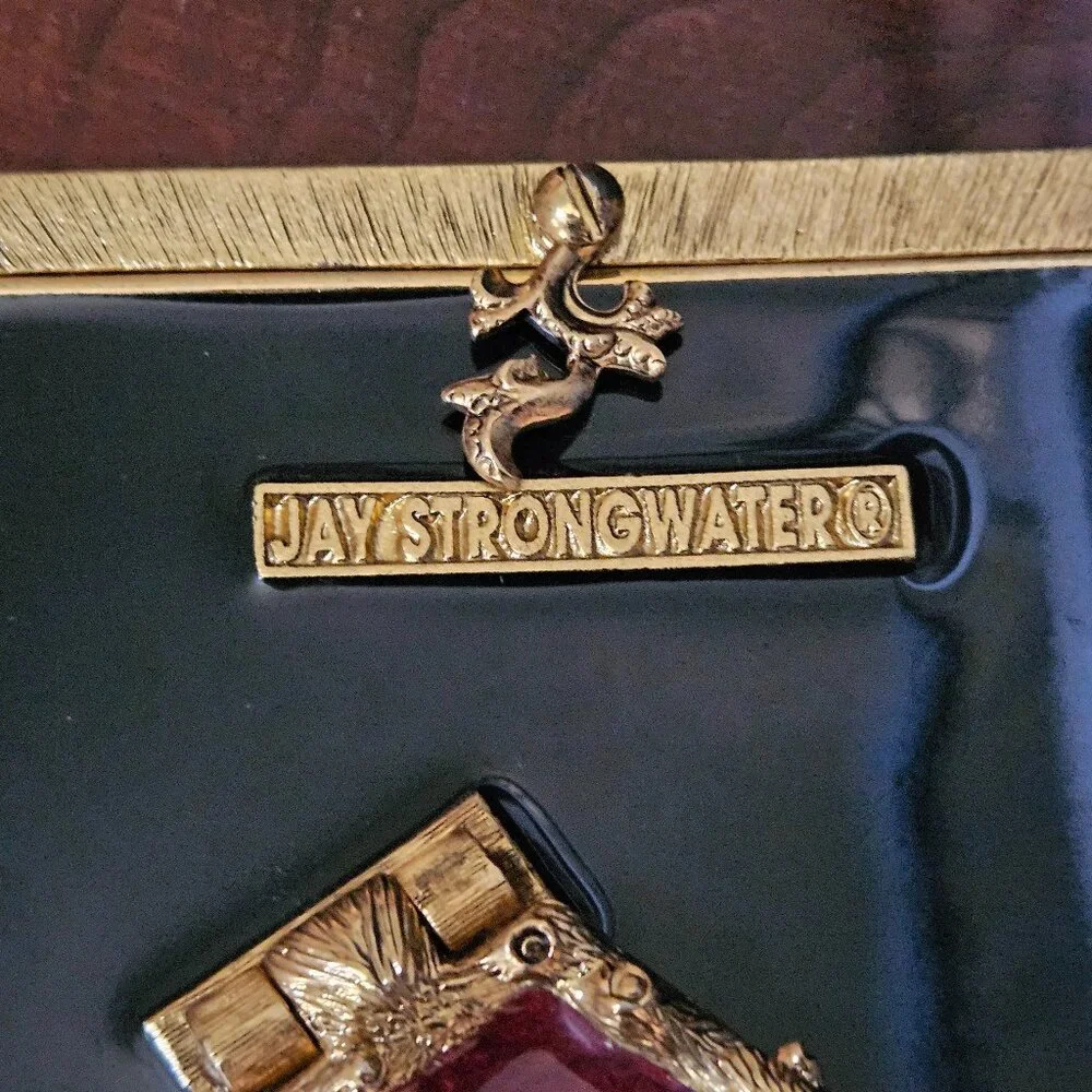 RARE JAY STRONGWATER CASSANDRA DRAGONFLY FLORA & FAUNA ENAMEL CRYSTAL FRAME